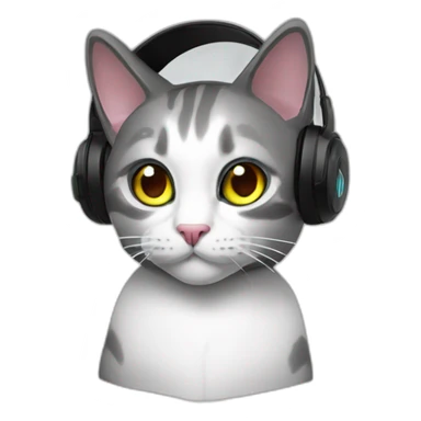 GEEK CAT GAMER RGB HEADSET sticker
