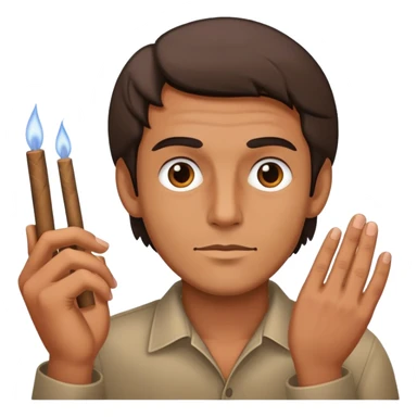 Man whit blunt in hands sticker