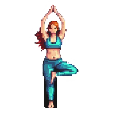 person doing yoga sticker
