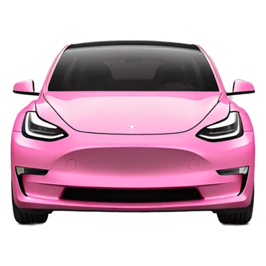 Pink Tesla model 3 back trunk sticker