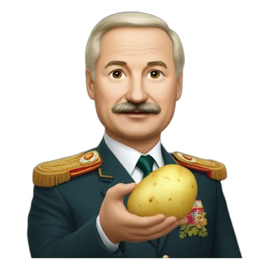 lukashenko holding potato sticker