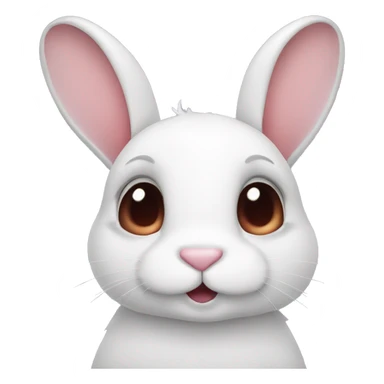 Bunny with heart eyes sticker