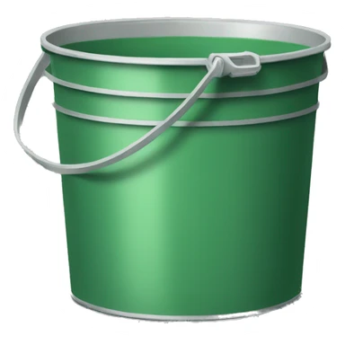Paint bucket with green color sticker