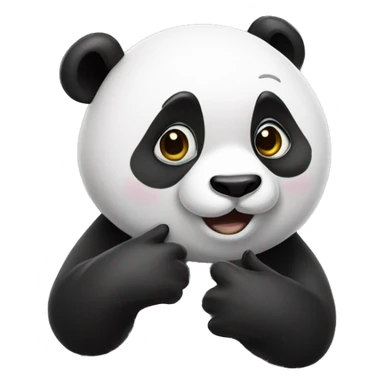 Panda sending kiss sticker