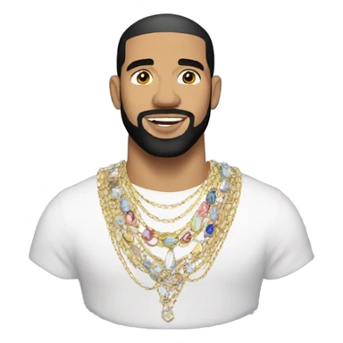 Drake with lots of jewelry sticker