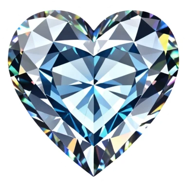 Heart shaped diamond shining sticker