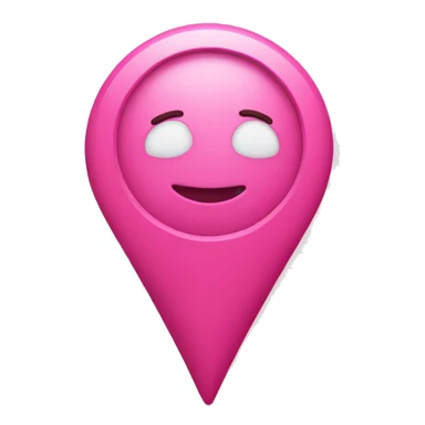 Pink location pin sticker