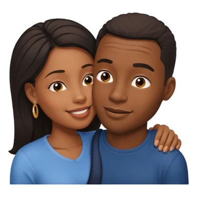 homme noire qui parle à l'oreille de la femme noire sticker