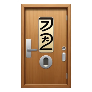 modern villa door number wood Japanese with smart screen lock sticker