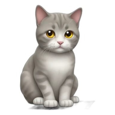 british cat on the laptop sticker