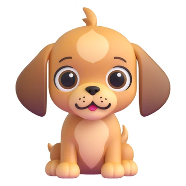 cute puppy dog with big eyes sticker