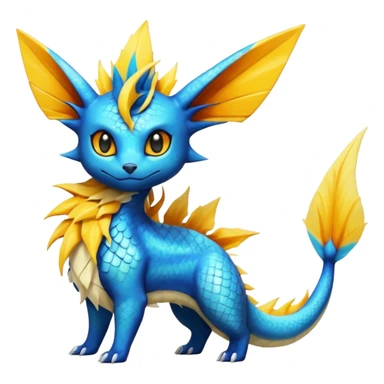 Salandit-Vaporeon-Jolteon-Flareon-Fakémon-hybrid-creature (full body)  sticker