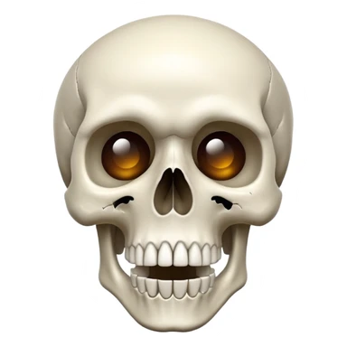 Tête de mort étonné  sticker