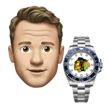 Jonathan Toews as a Rolex watch sticker