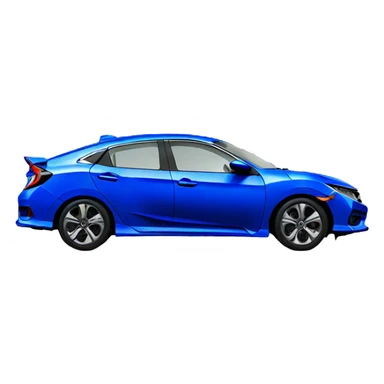 Blue Honda civic sticker