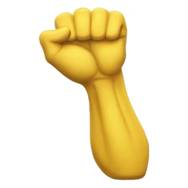 yellow muscle arm sticker