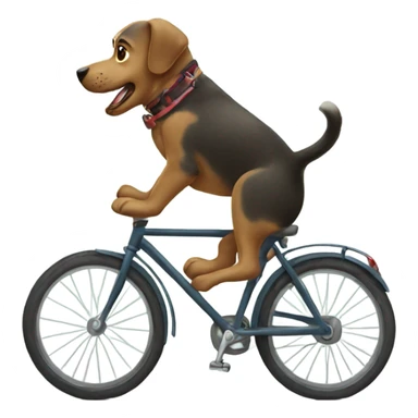 dog with bike sticker