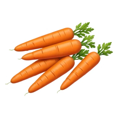 Mini carrot sticks, shaped like orange pill capsules sticker