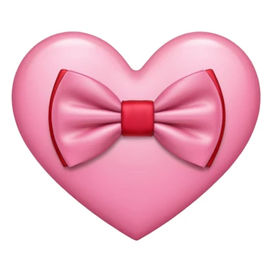 Pink heart with bow tie  sticker