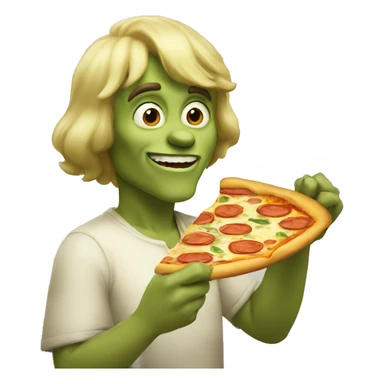 Sherek eat pizza sticker