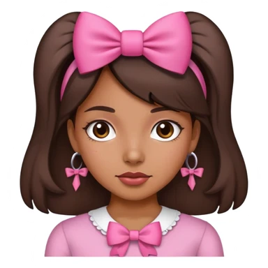latina girl with pink bow sticker