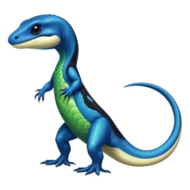 Orca-dragon-reptile-reptilian-lizard-skink-gecko-hybrid full body, two legs, arms, tail sticker