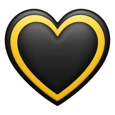 Black with vertical yellow stripe middle dashed inside black heart

 sticker