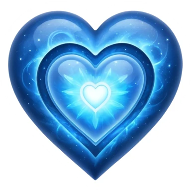 Blue cosmic heart sticker