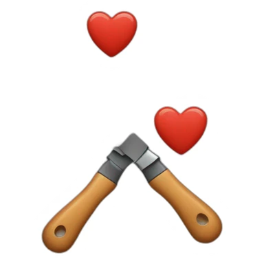 Cœur avec un couteau sticker