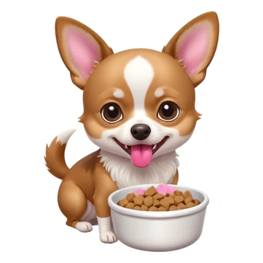 Chihuahua dog food room isometric sticker