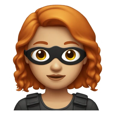 one eye patch redhead girl  sticker