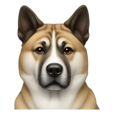 Akita brindle sticker