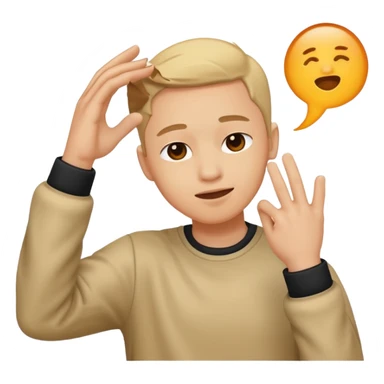 Person dabbing sticker