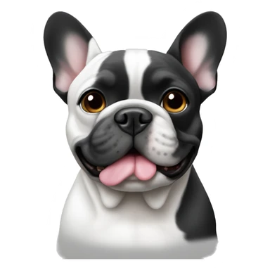 Gray white black mix French bulldog sticker
