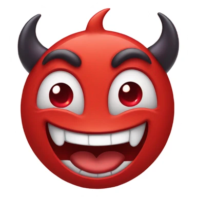 Devil emoji face with smiling heart  sticker