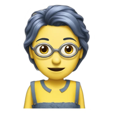 Minion with a dress sticker