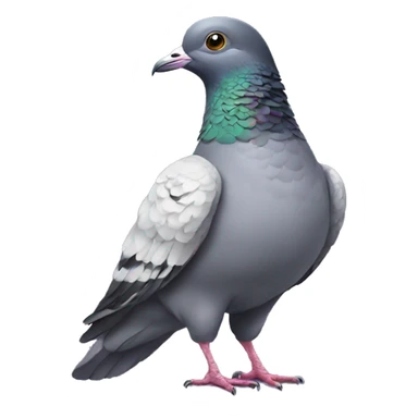 pigeon wearing fashionable outfit sticker