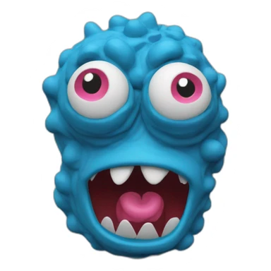 Plasticine funny Monster sticker