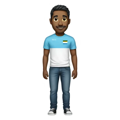 men with argentine t-shirt sticker