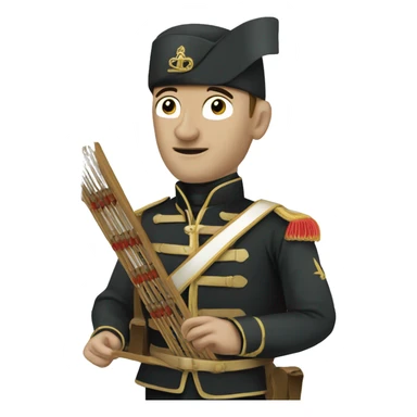 Crimean War soldier keeping abacus sticker