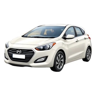 White Hyundai 130 with KELLIE as the Rego plate  sticker