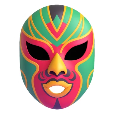 Louisiana themed luchador mask with jazz and Creole elements sticker