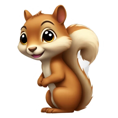 twinkle eyes cute squirrle face sticker