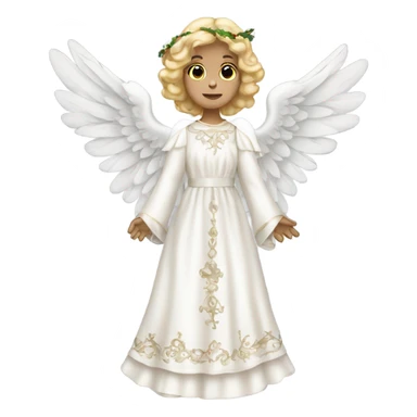 White Victorian Christmas Angel sticker