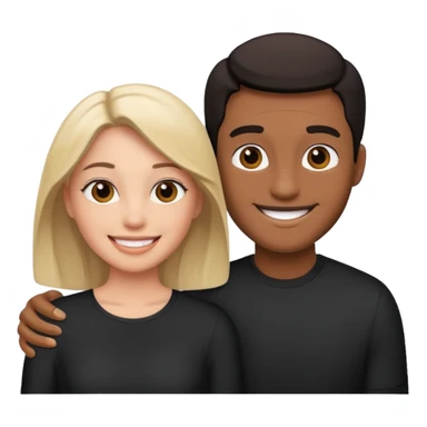 Black and white style couple sticker