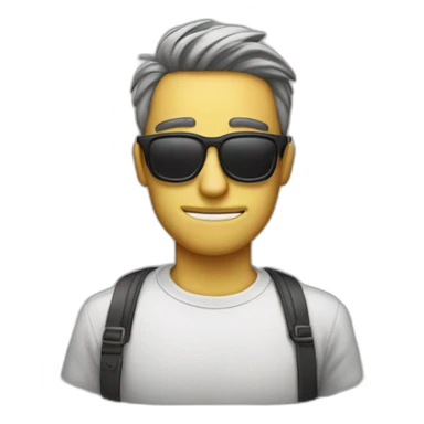 Un hombre calvo con gafas finas sticker