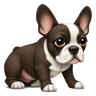 French Bulldog in dark brown sticker