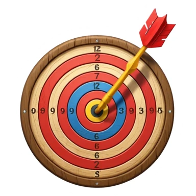 target with dart sticker