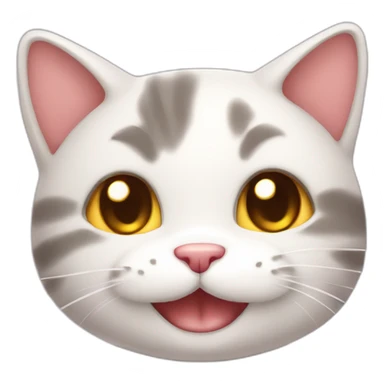kawaii smiling cat sticker
