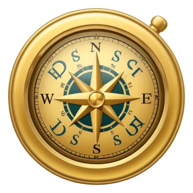 compass with a dollar sign sticker